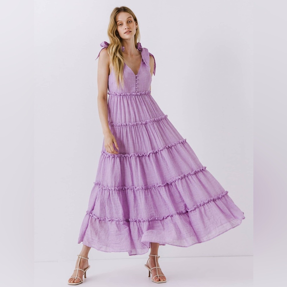 Free the Roses Tiered Maxi Dress